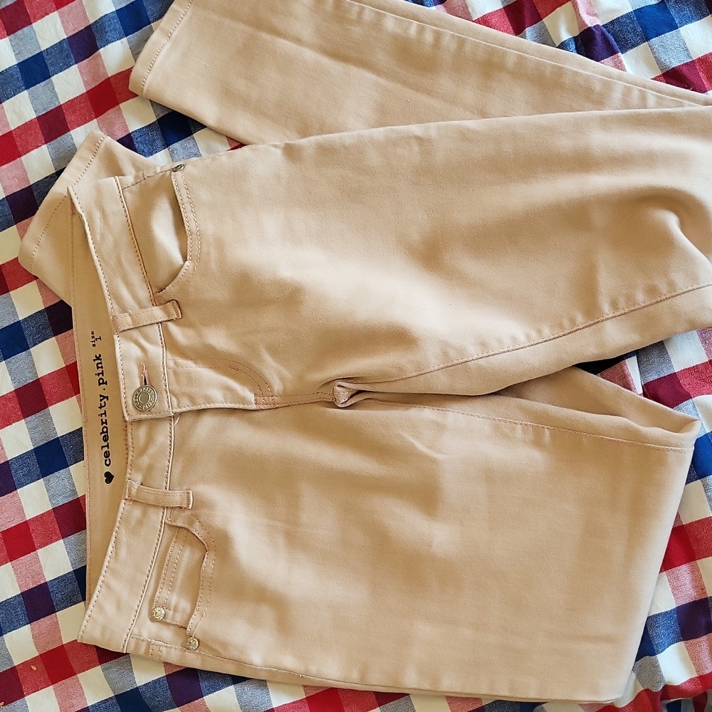 EUC Celebrity Pink Size 1 Blush Pink Lower Rise Skinny Pants